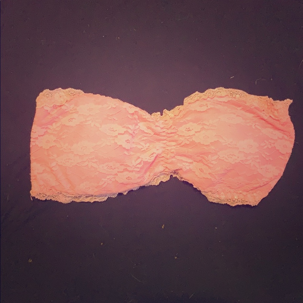 Pink lace bandeau